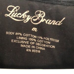 Size Medium black zip front Lucky brand hoodie